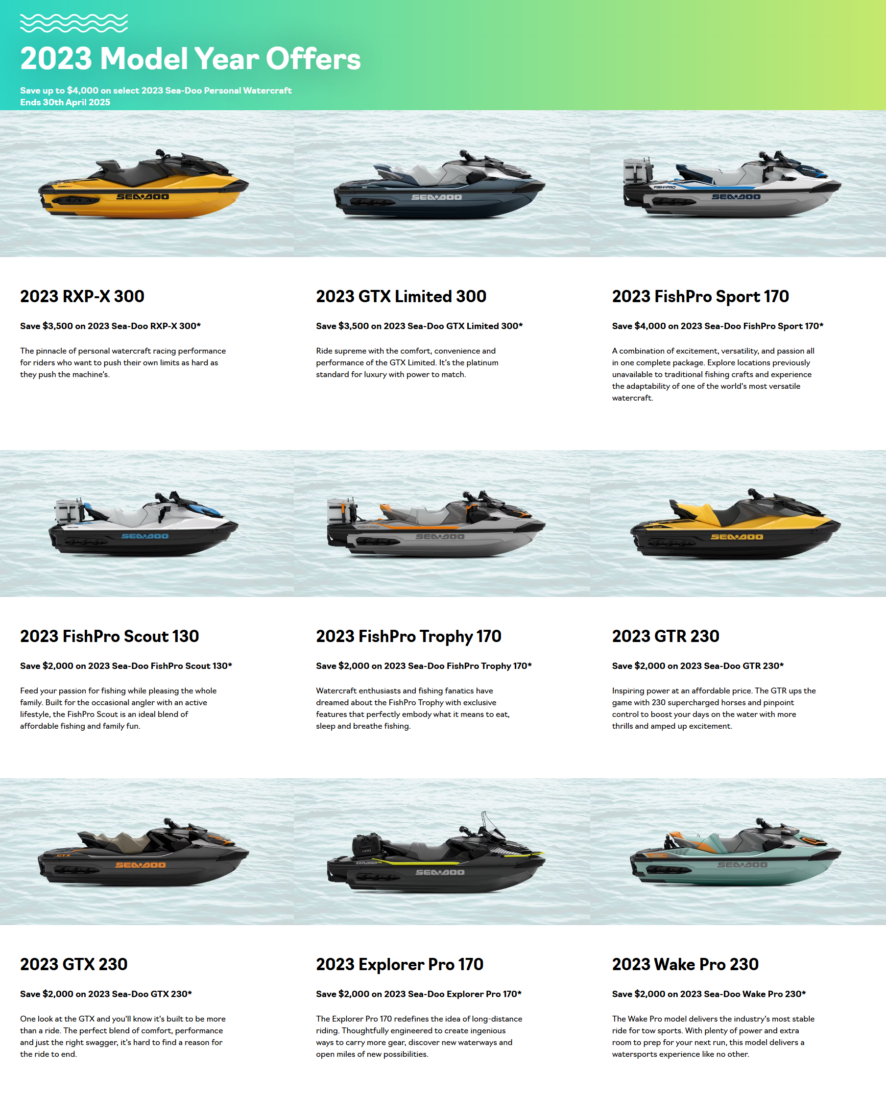 2023 Model Year Offers