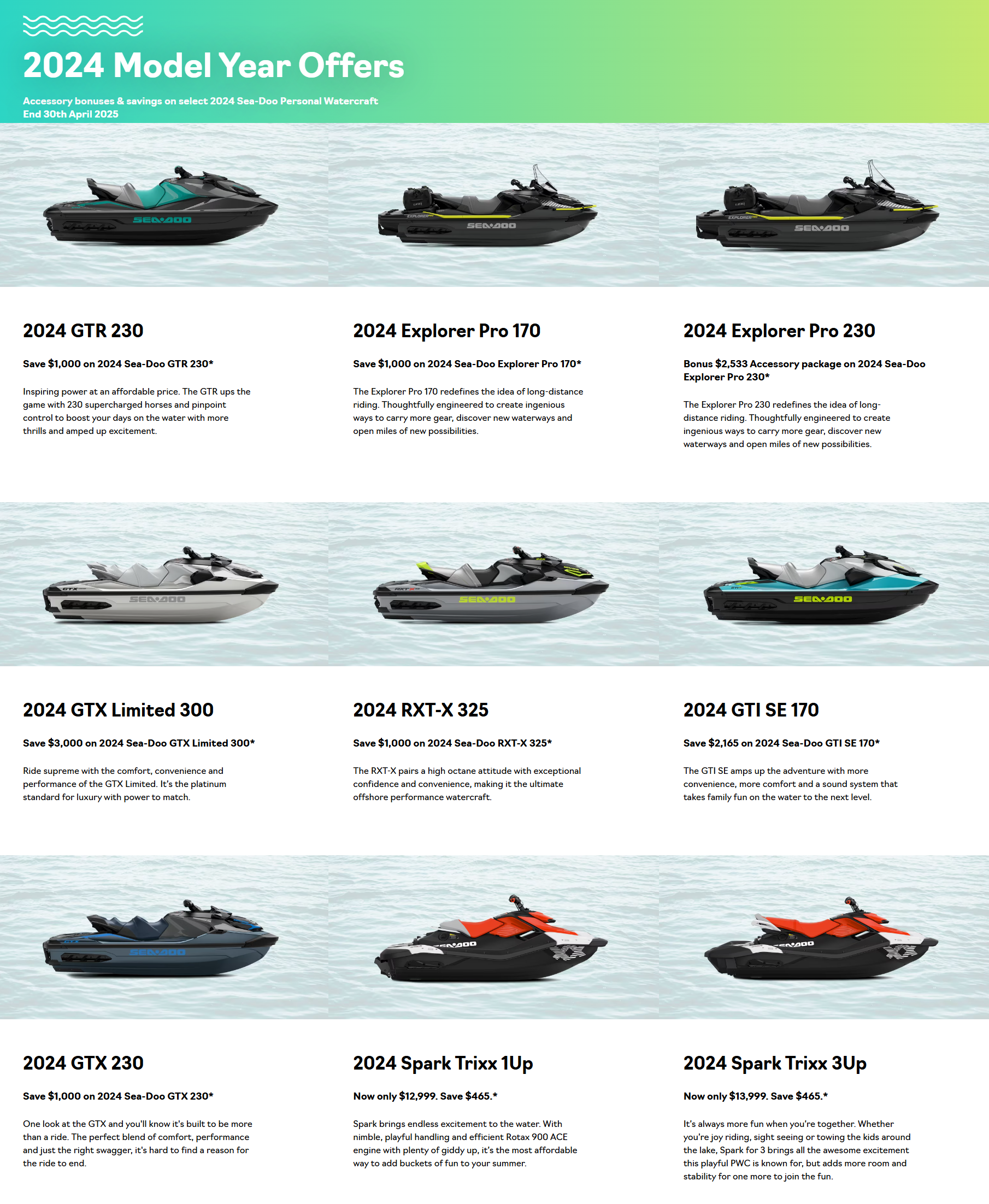 2024 Model Year Offers